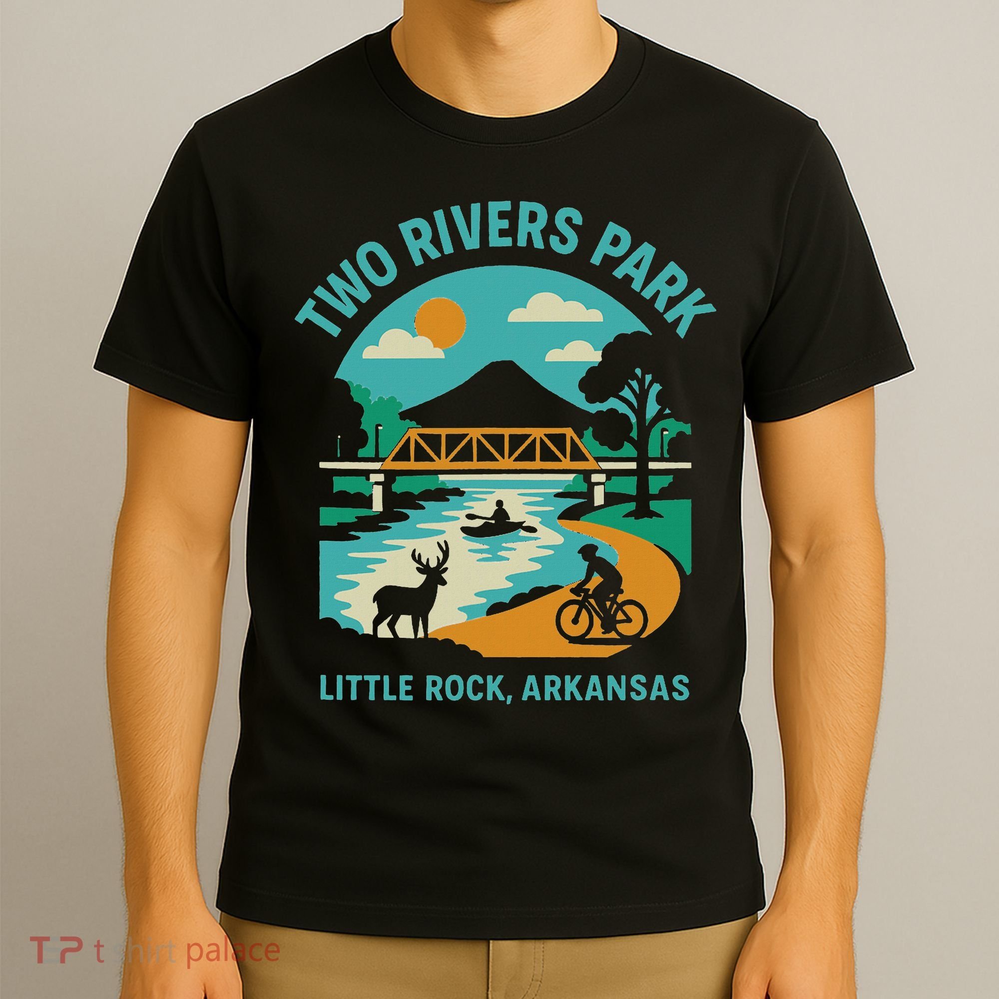 Two Rivers Park In Little Rock, Arkansas, Bridge View T-Shirt