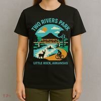 Two Rivers Park In Little Rock, Arkansas, Bridge View T-Shirt thumb 4