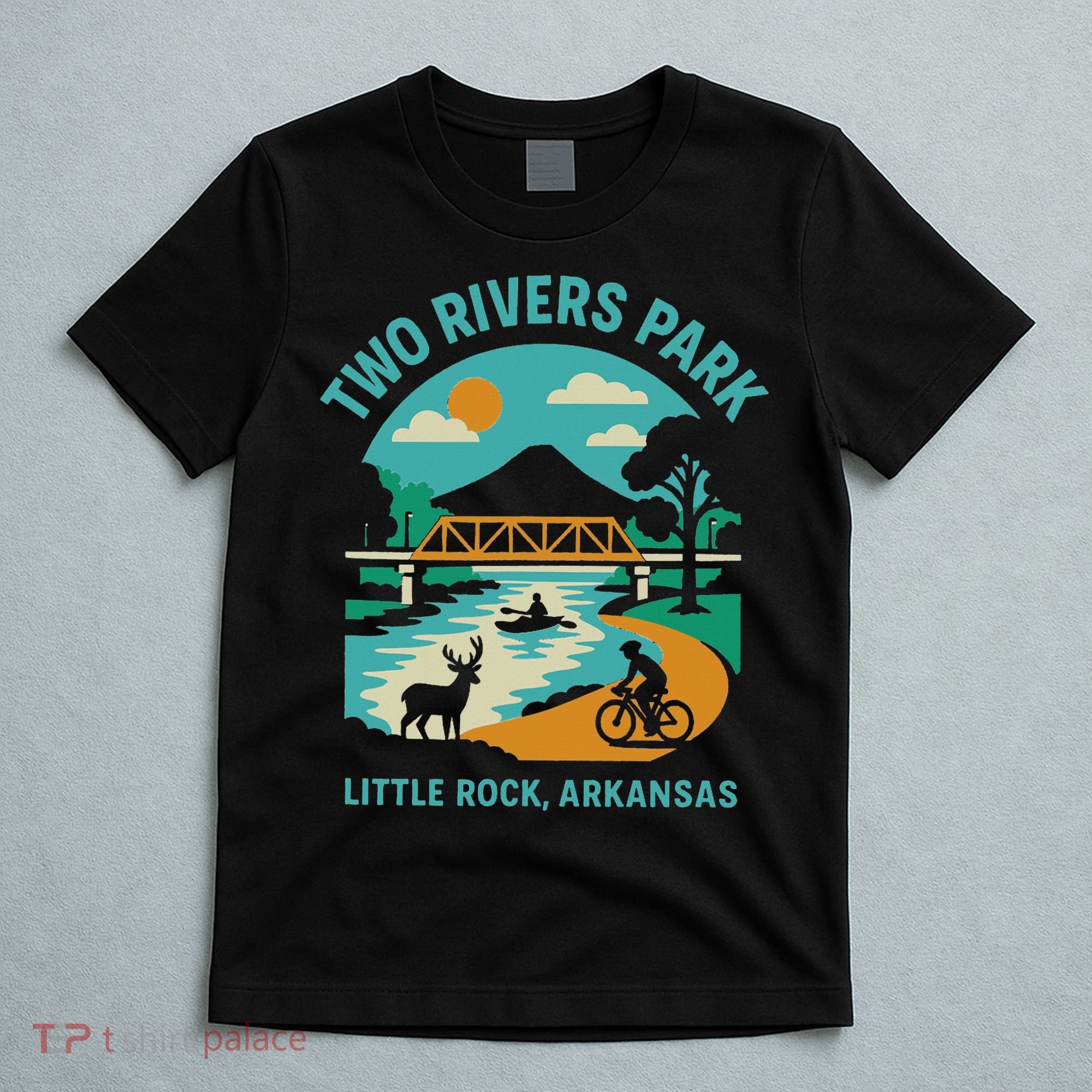 Two Rivers Park In Little Rock, Arkansas, Bridge View T-Shirt