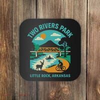 Two Rivers Park In Little Rock, Arkansas, Bridge View Coaster thumb 0