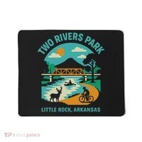 Two Rivers Park In Little Rock, Arkansas, Bridge View Mousepad thumb 0