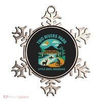 Two Rivers Park In Little Rock, Arkansas, Bridge View Ornament thumb 0