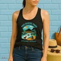 Two Rivers Park In Little Rock, Arkansas, Bridge View Women's Tank Top thumb 2