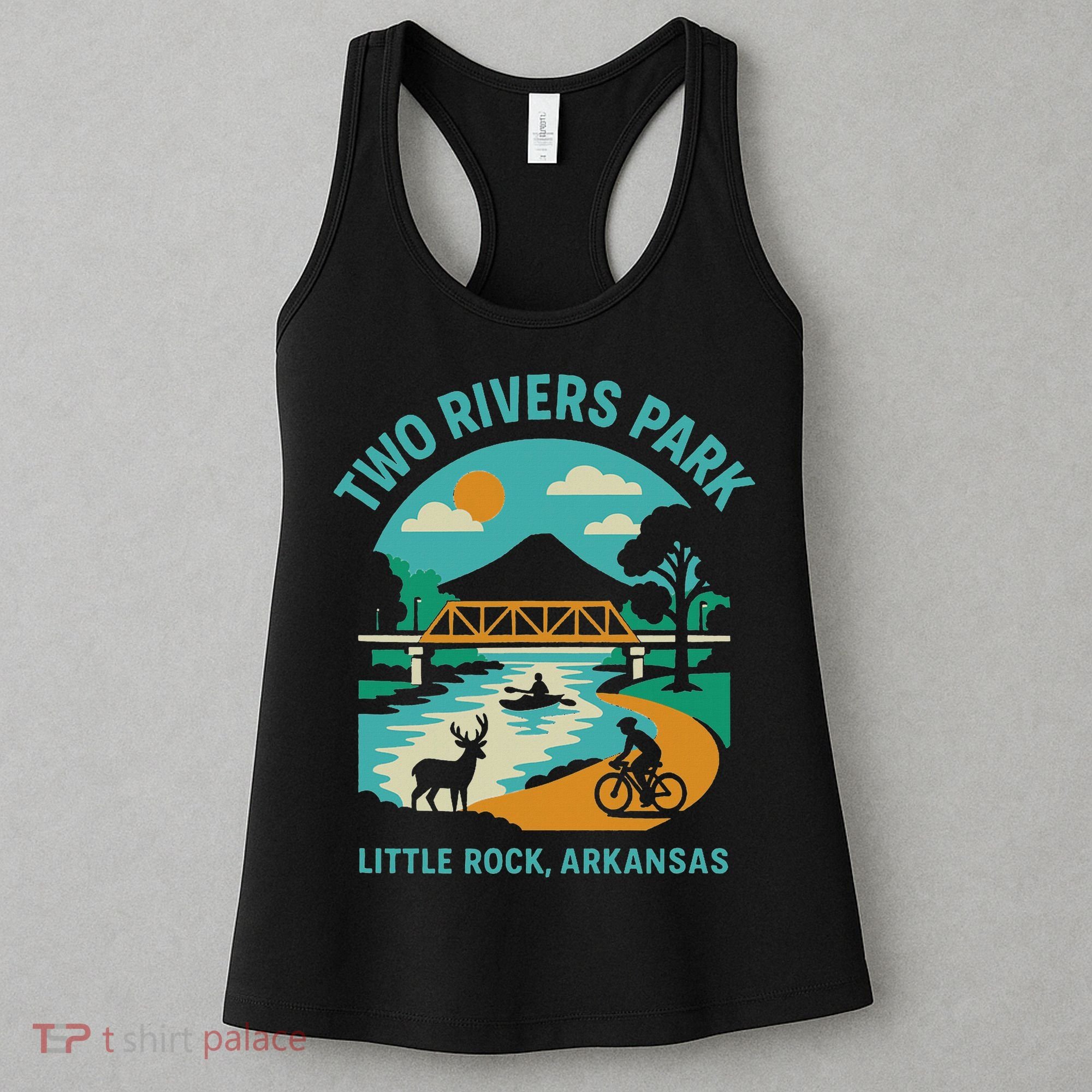 Two Rivers Park In Little Rock, Arkansas, Bridge View Women's Tank Top
