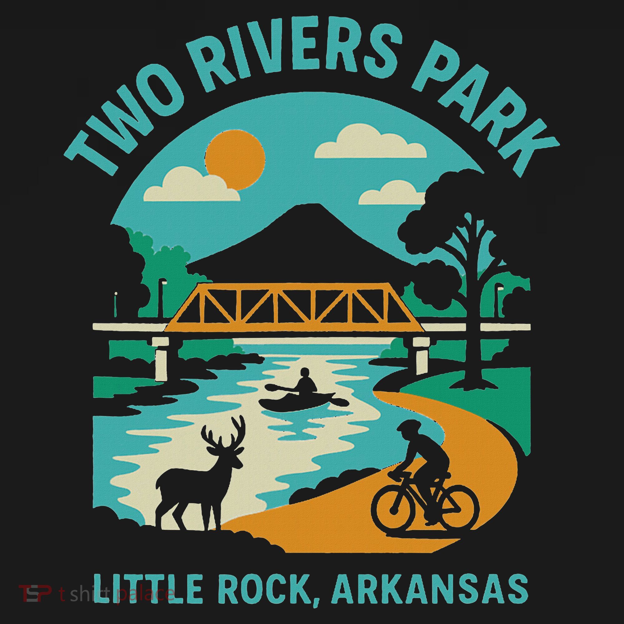 Two Rivers Park In Little Rock, Arkansas, Bridge View Baby Bodysuit