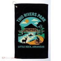 Two Rivers Park In Little Rock, Arkansas, Bridge View Golf Towel thumb 0