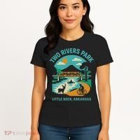 Two Rivers Park In Little Rock, Arkansas, Bridge View Women's T-Shirt thumb 4