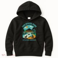 Two Rivers Park In Little Rock, Arkansas, Bridge View Kids Hoodie thumb 0