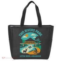 Two Rivers Park In Little Rock, Arkansas, Bridge View Tote Bag thumb 0