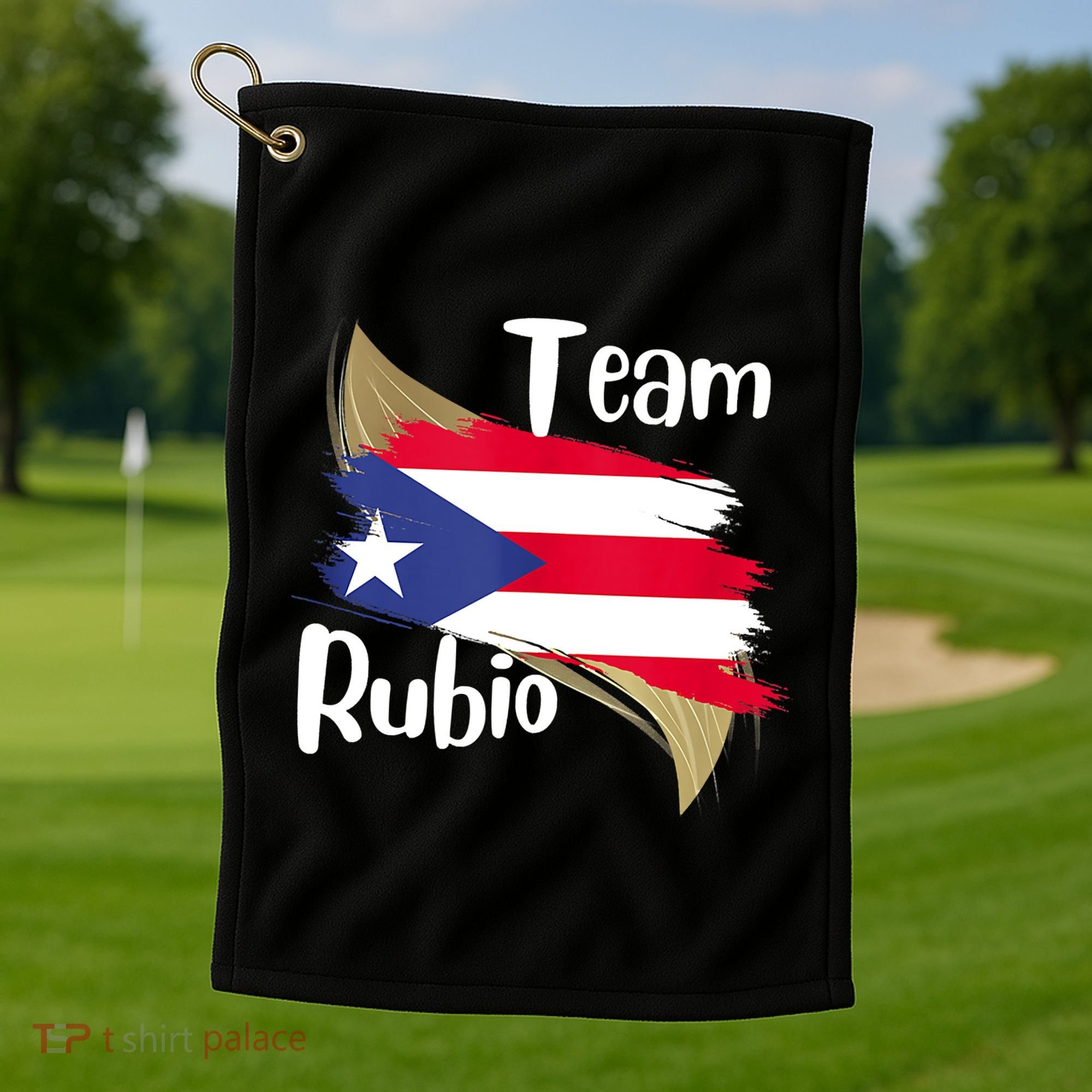 Team Rubio Puerto Rico PR Flag Pride Golf Towel