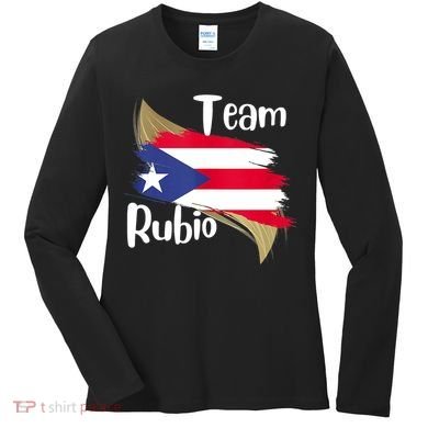 Team Rubio Puerto Rico PR Flag Pride Women's Long Sleeve Shirt