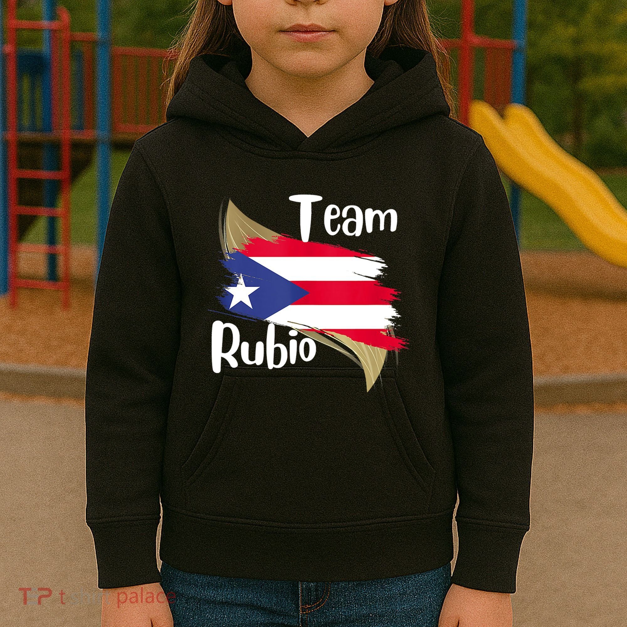 Team Rubio Puerto Rico PR Flag Pride Kids Hoodie