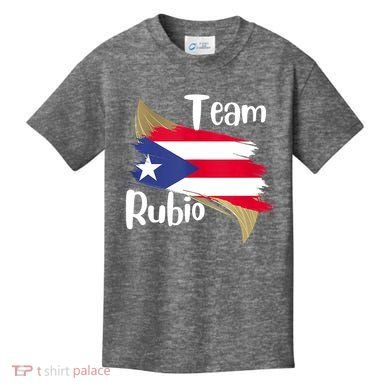 Team Rubio Puerto Rico PR Flag Pride Kids T-Shirt
