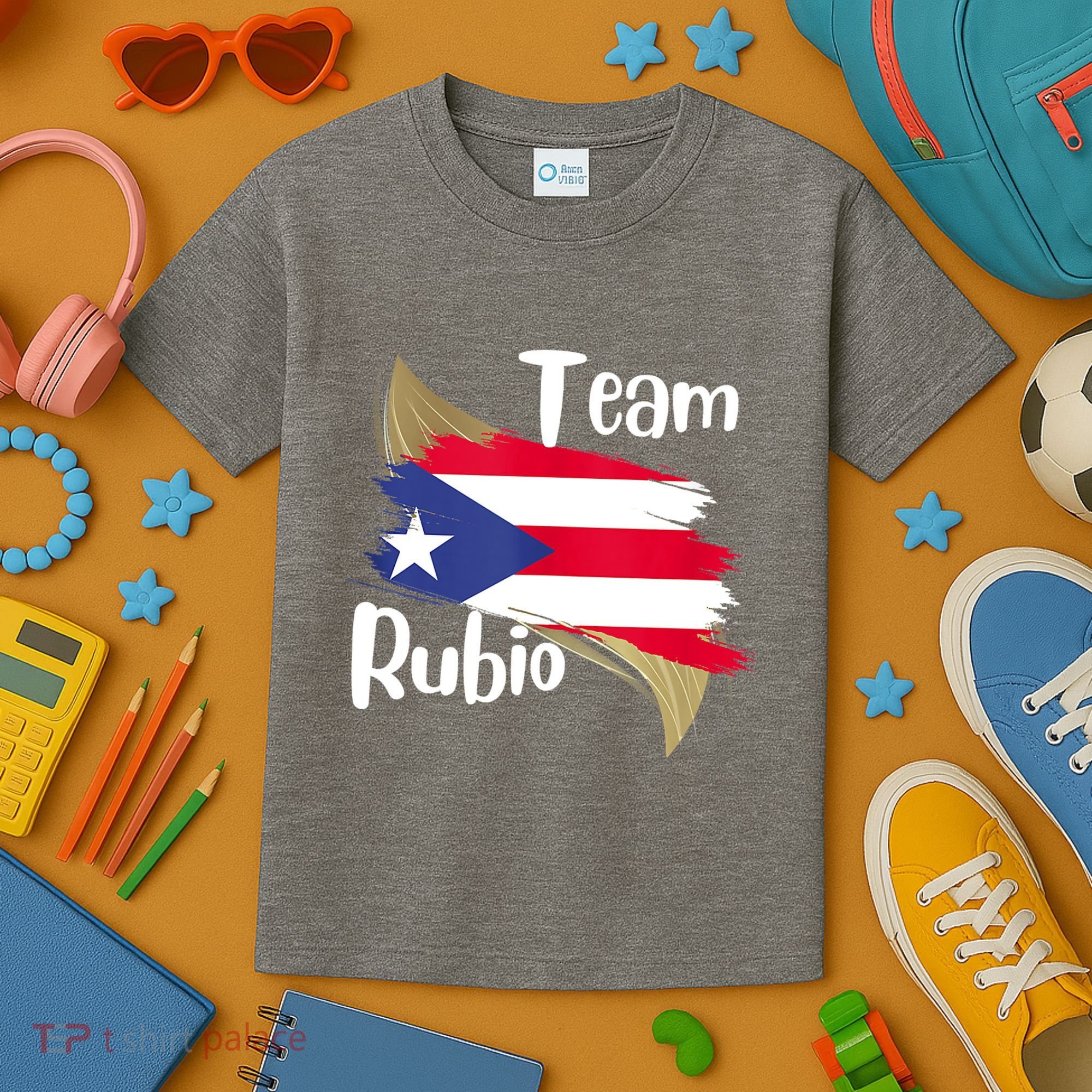 Team Rubio Puerto Rico PR Flag Pride Kids T-Shirt