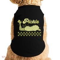 Trendy Retro Pickle Slut Funny Food Apparel Canned Pickle Doggie Tank thumb 0