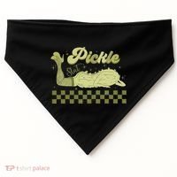 Trendy Retro Pickle Slut Funny Food Apparel Canned Pickle USA-Made Doggie Bandana thumb 0