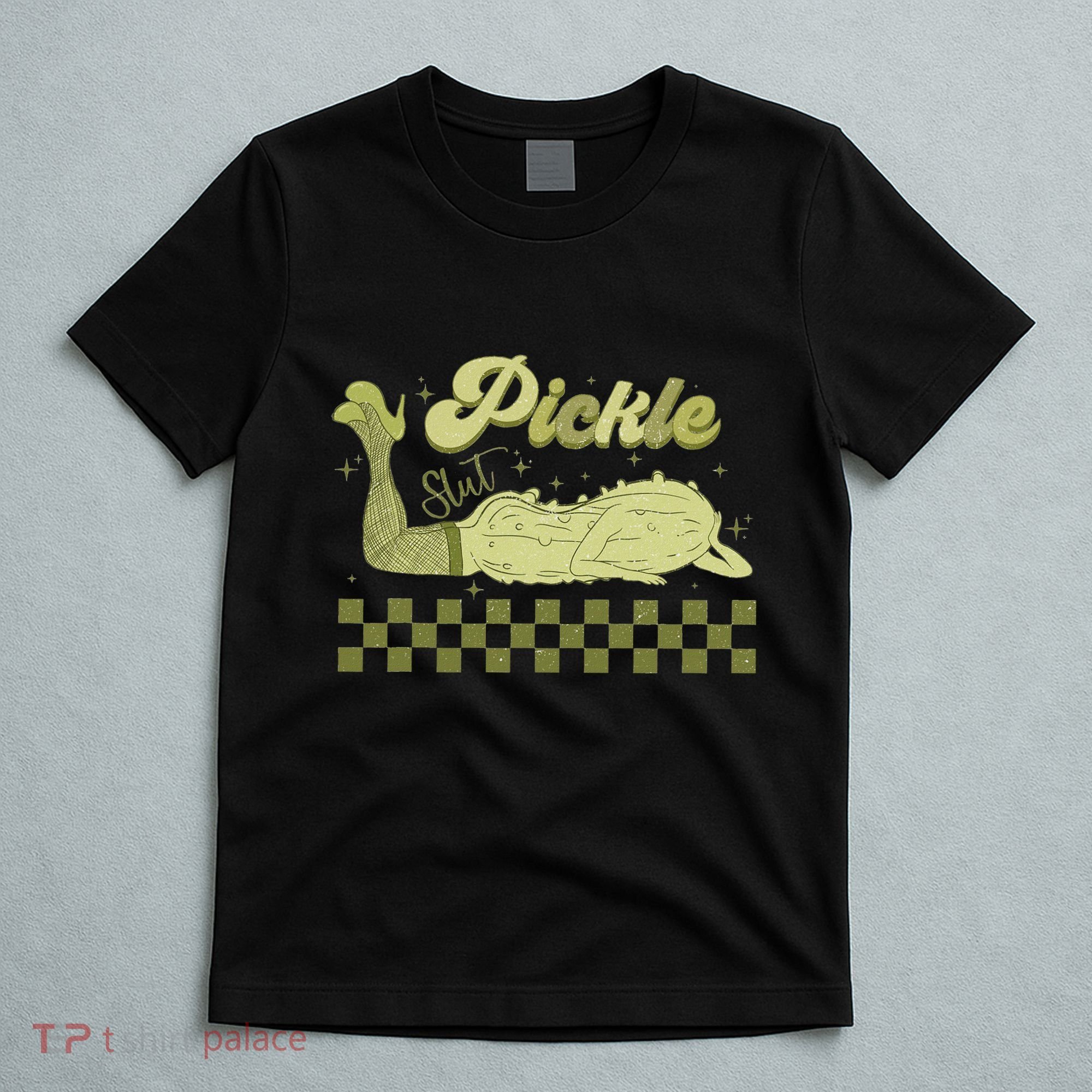 Trendy Retro Pickle Slut Funny Food Apparel Canned Pickle T-Shirt