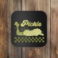 Trendy Retro Pickle Slut Funny Food Apparel Canned Pickle Coaster thumb 0