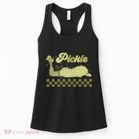 Trendy Retro Pickle Slut Funny Food Apparel Canned Pickle Women's Tank Top thumb 0
