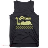 Trendy Retro Pickle Slut Funny Food Apparel Canned Pickle Tank Top thumb 0