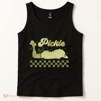 Trendy Retro Pickle Slut Funny Food Apparel Canned Pickle Tank Top thumb 2