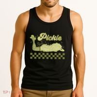 Trendy Retro Pickle Slut Funny Food Apparel Canned Pickle Tank Top thumb 3