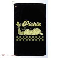 Trendy Retro Pickle Slut Funny Food Apparel Canned Pickle Golf Towel thumb 0