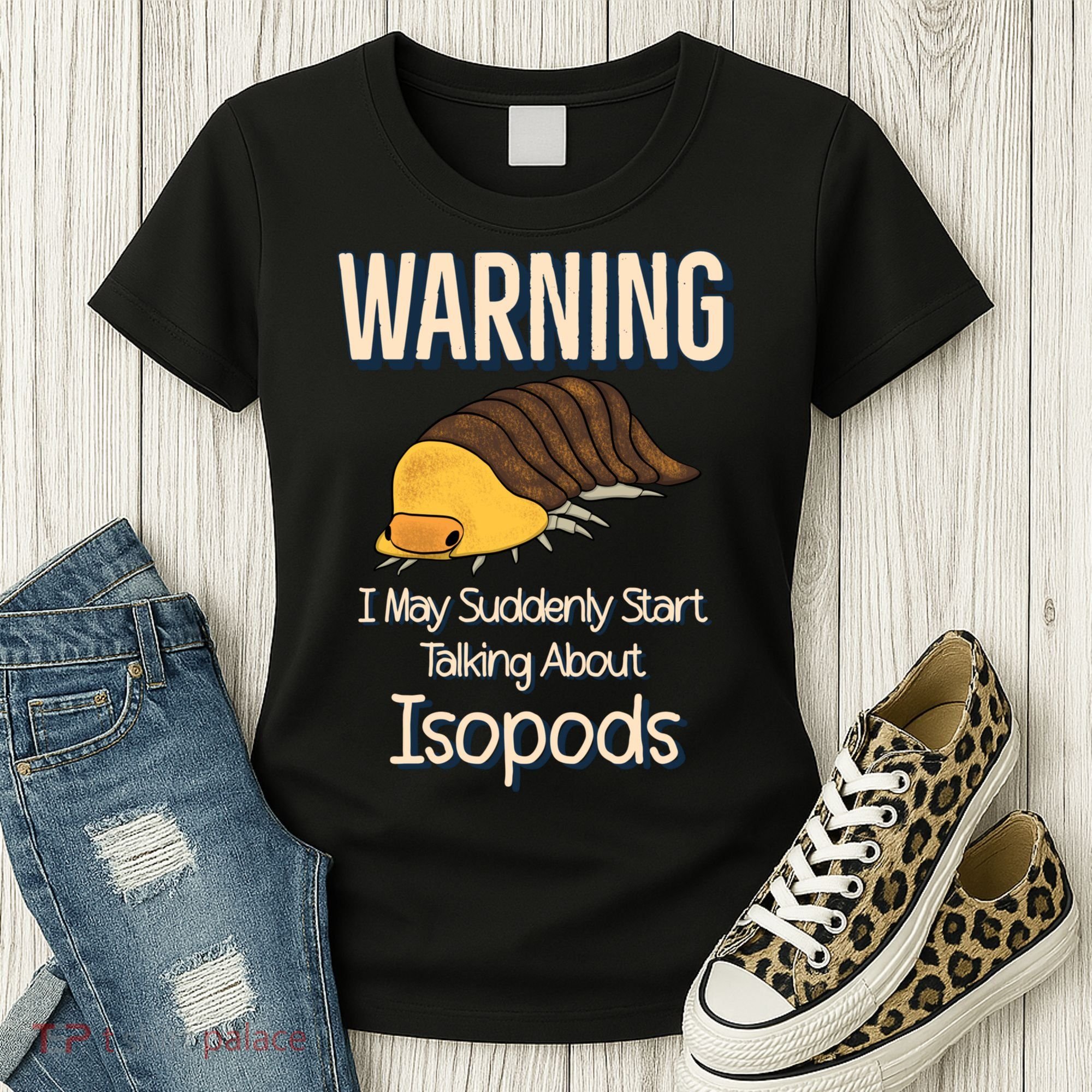 Terrarium Roly Poly Pill Bug Lover Funny Rubber Ducky Isopod Women's T-Shirt