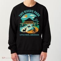 Two Rivers Park In Little Rock Arkansas Bridge View Gift Women's Sweatshirt thumb 0
