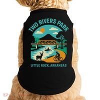 Two Rivers Park In Little Rock Arkansas Bridge View Gift Doggie Tank thumb 0