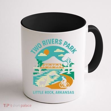 Two Rivers Park In Little Rock Arkansas Bridge View Gift Coffee Mug back
