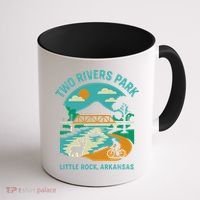 Two Rivers Park In Little Rock Arkansas Bridge View Gift Coffee Mug thumb 1