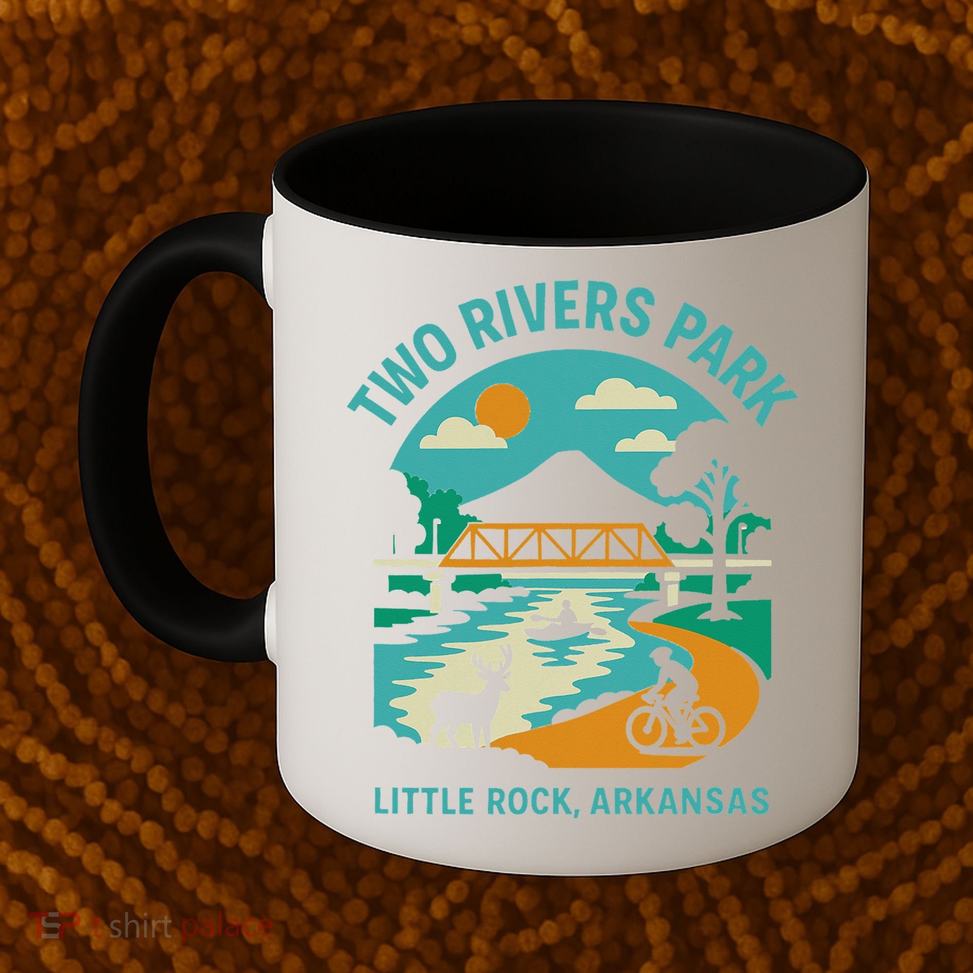 Two Rivers Park In Little Rock Arkansas Bridge View Gift Coffee Mug