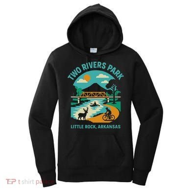 Two Rivers Park In Little Rock Arkansas Bridge View Gift Women's Hoodie