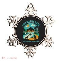 Two Rivers Park In Little Rock Arkansas Bridge View Gift Ornament thumb 0