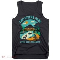 Two Rivers Park In Little Rock Arkansas Bridge View Gift Tank Top thumb 0