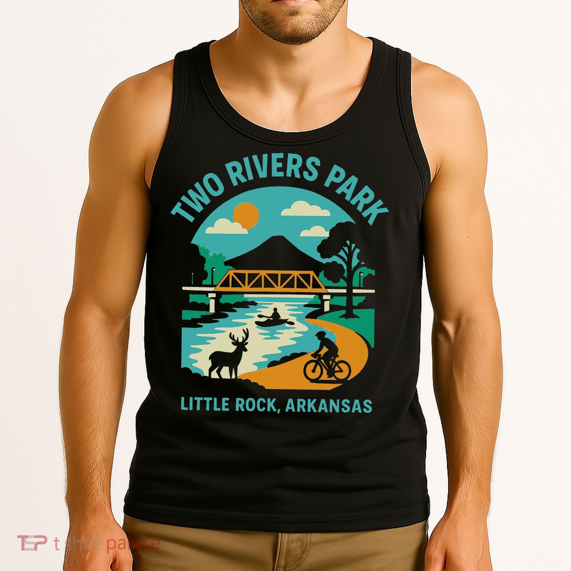 Two Rivers Park In Little Rock Arkansas Bridge View Gift Tank Top