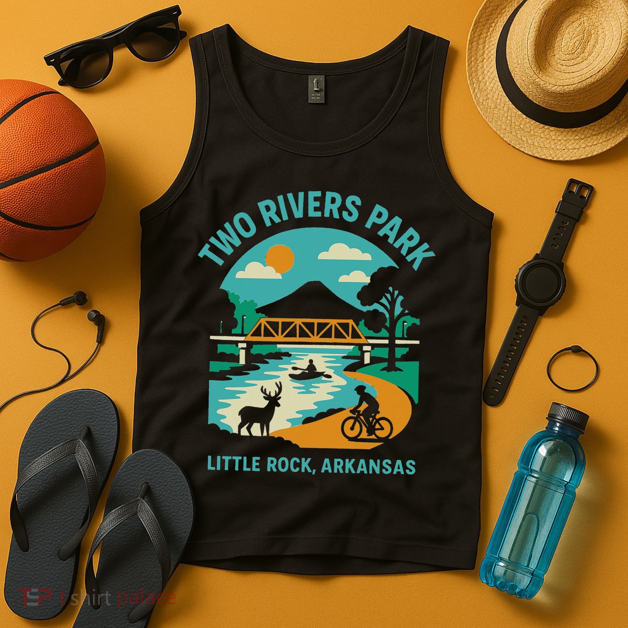 Two Rivers Park In Little Rock Arkansas Bridge View Gift Tank Top