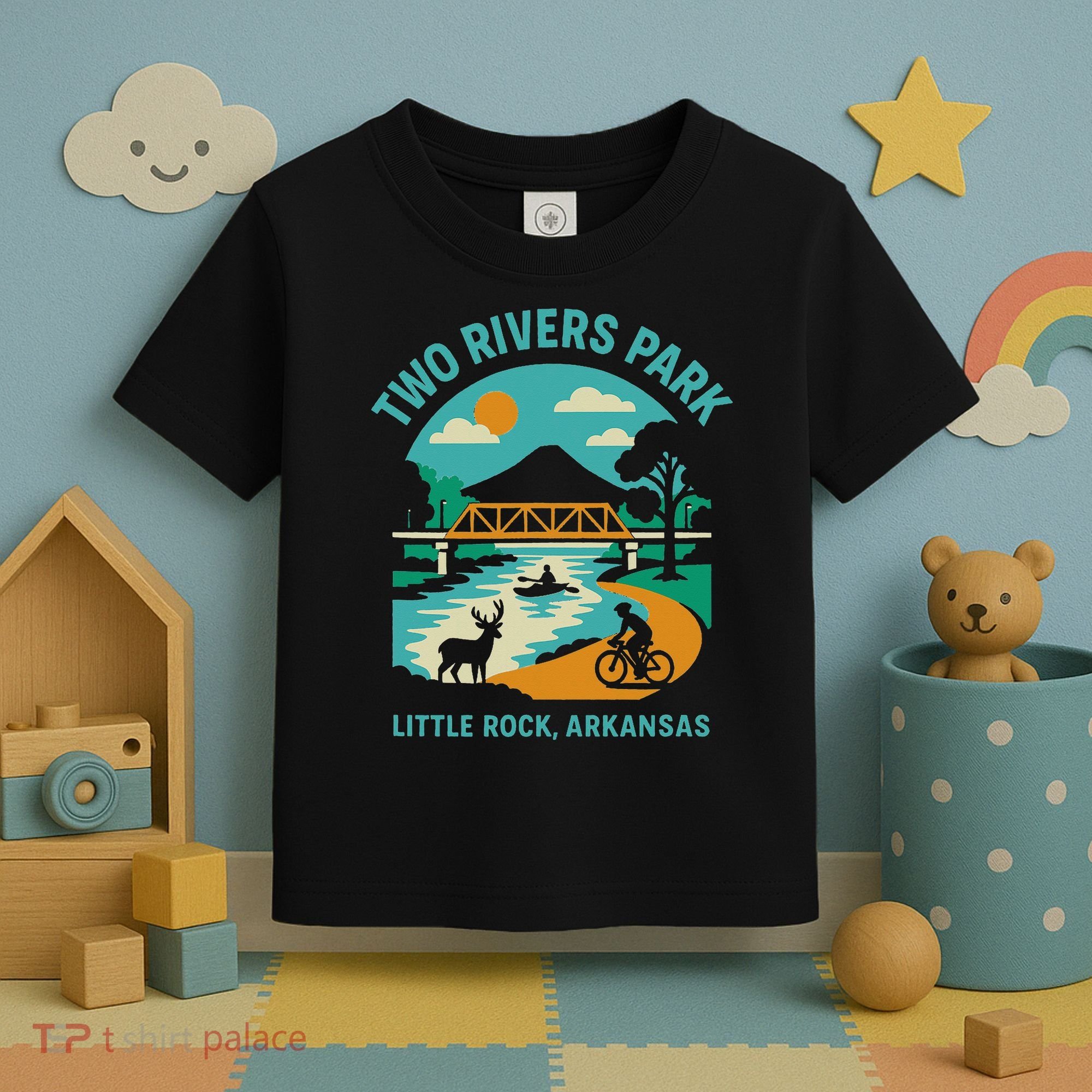 Two Rivers Park In Little Rock Arkansas Bridge View Gift Toddler T-Shirt