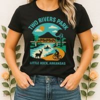 Two Rivers Park In Little Rock Arkansas Bridge View Gift Women's T-Shirt thumb 2