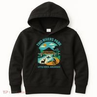 Two Rivers Park In Little Rock Arkansas Bridge View Gift Kids Hoodie thumb 0