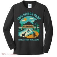 Two Rivers Park In Little Rock Arkansas Bridge View Gift Kids Long Sleeve Shirt thumb 0