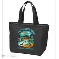 Two Rivers Park In Little Rock Arkansas Bridge View Gift Tote Bag thumb 3