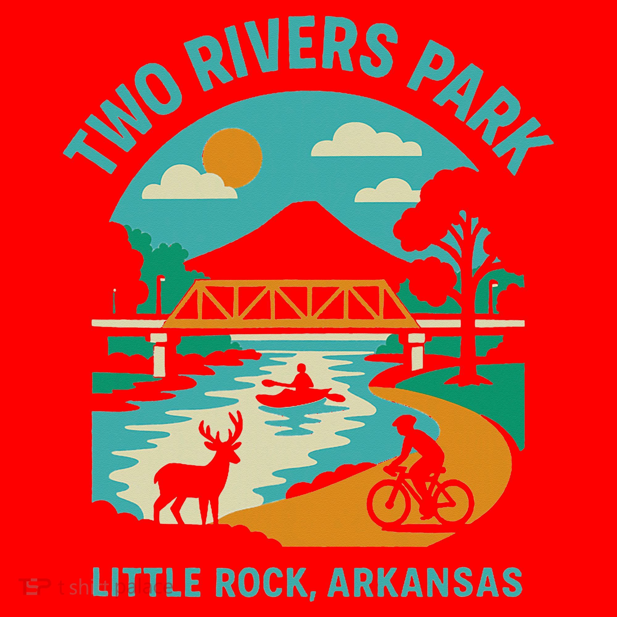 Two Rivers Park In Little Rock Arkansas Bridge View Gift Santa Hat