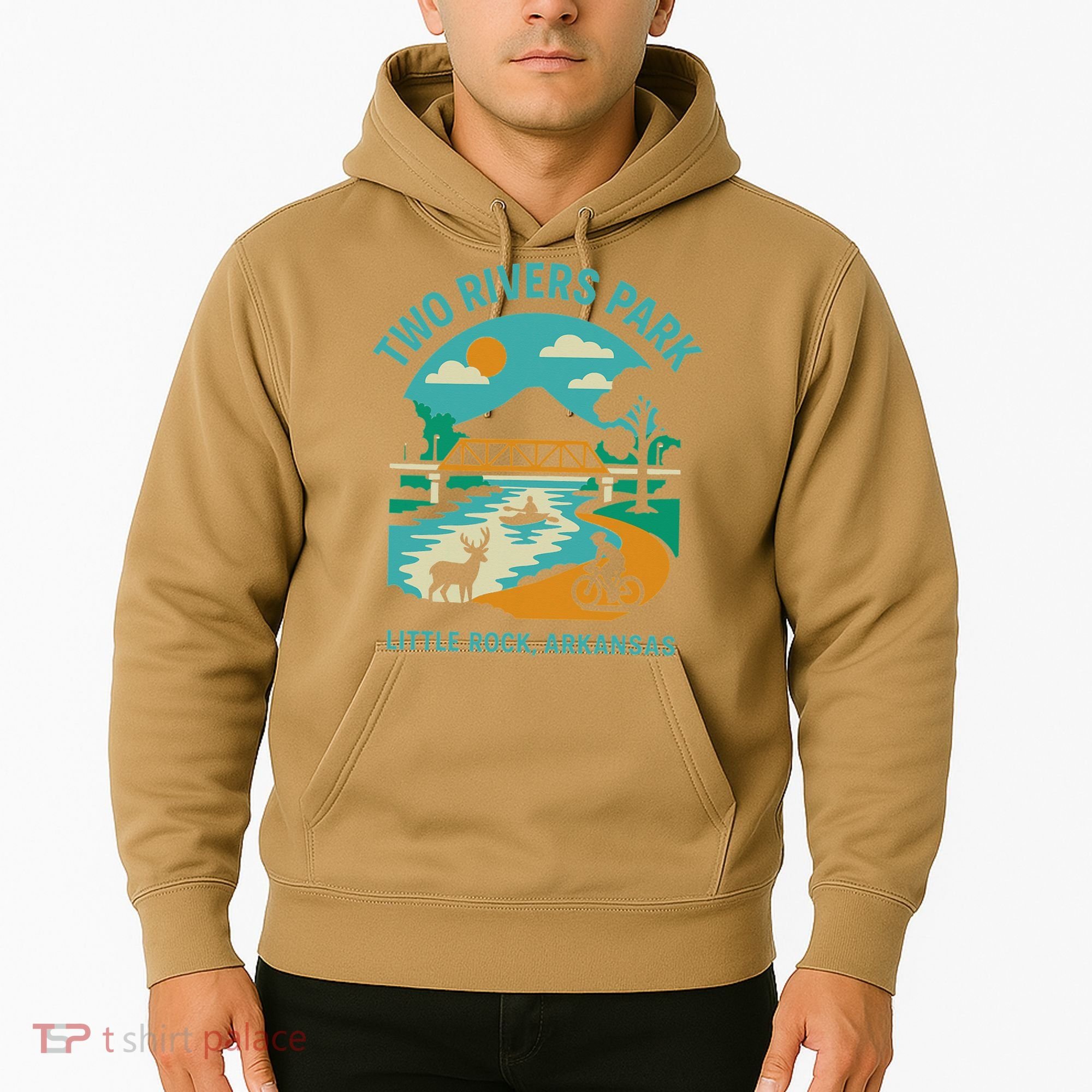 Two Rivers Park In Little Rock Arkansas Bridge View Gift Hoodie