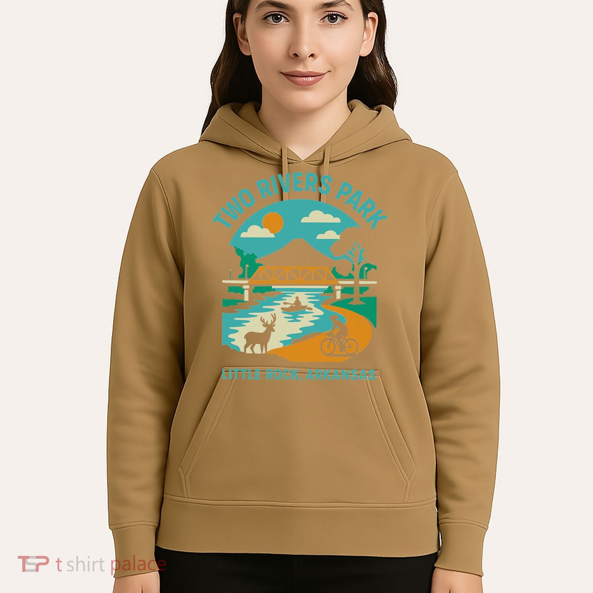 Two Rivers Park In Little Rock Arkansas Bridge View Gift Hoodie
