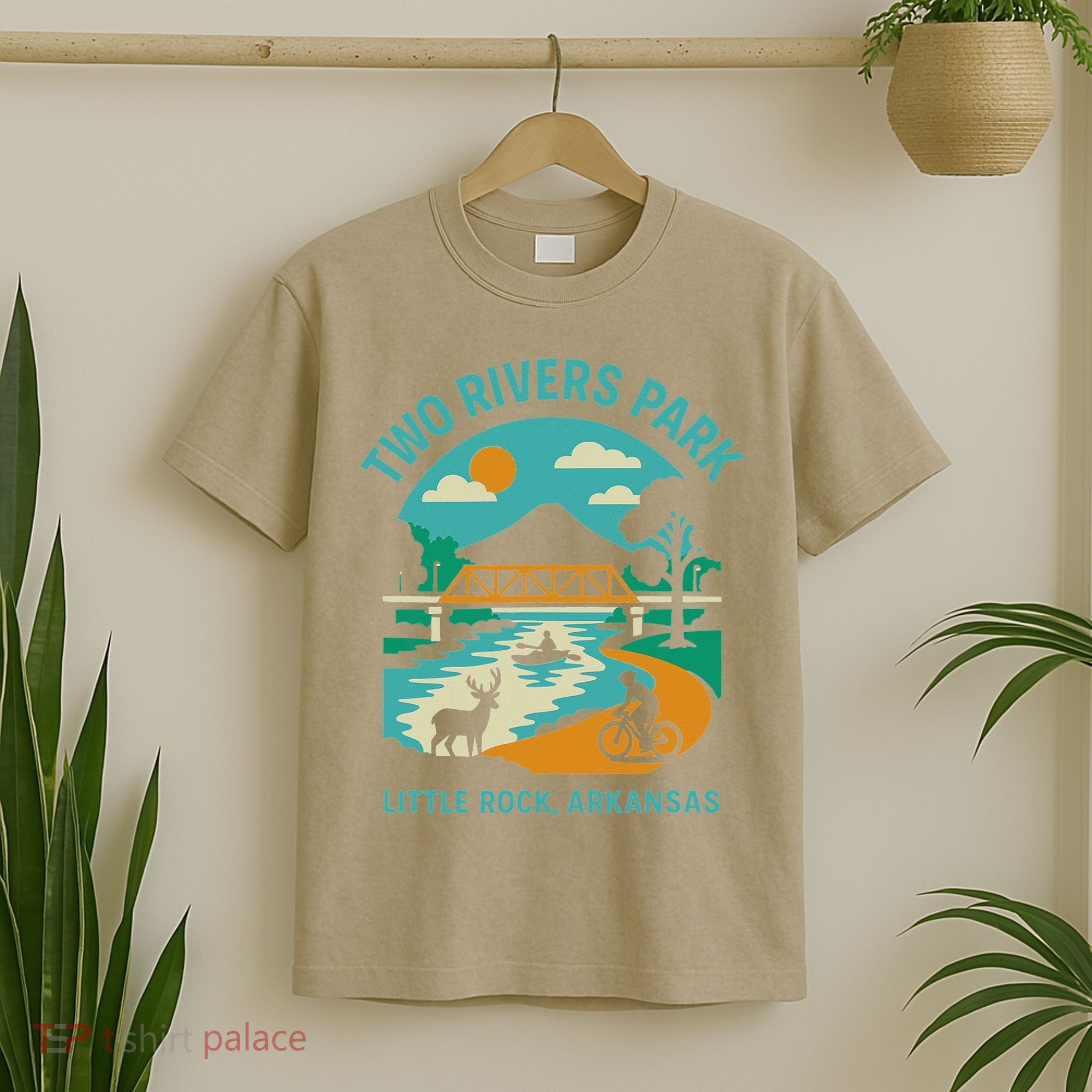 Two Rivers Park In Little Rock Arkansas Bridge View Gift T-Shirt