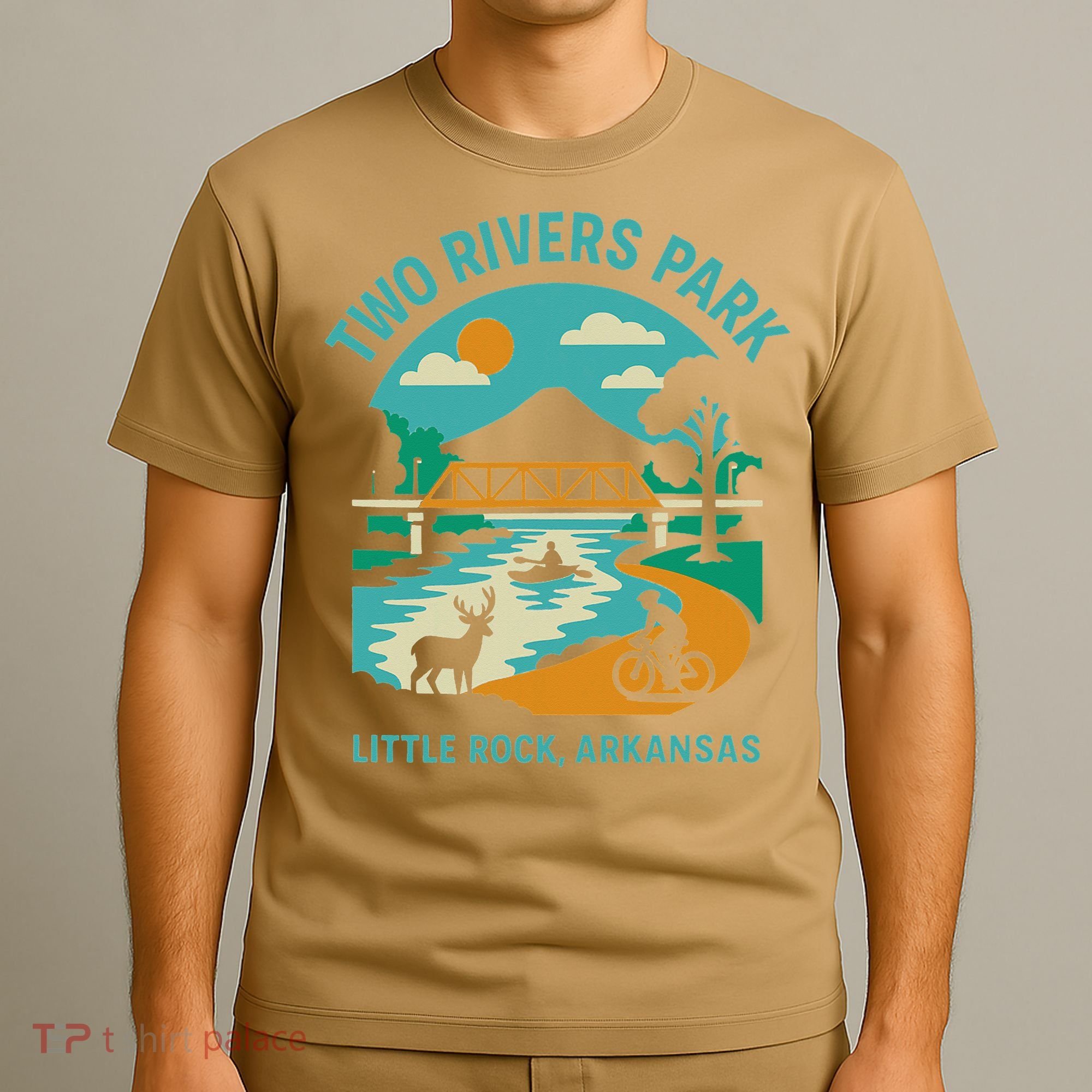 Two Rivers Park In Little Rock Arkansas Bridge View Gift T-Shirt