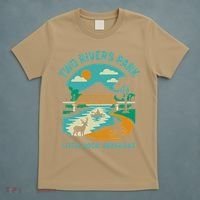 Two Rivers Park In Little Rock Arkansas Bridge View Gift T-Shirt thumb 5