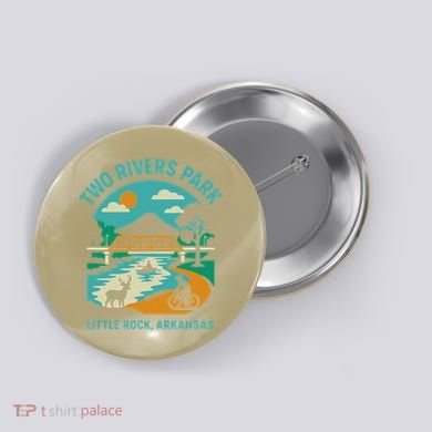 Two Rivers Park In Little Rock Arkansas Bridge View Gift Button